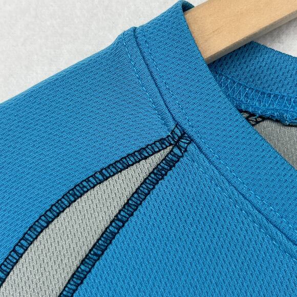 ALO Shirt Mens 2XL Cool Fit Performance Short Sleeve Colorblock Jersey Blue - Picture 8 of 15